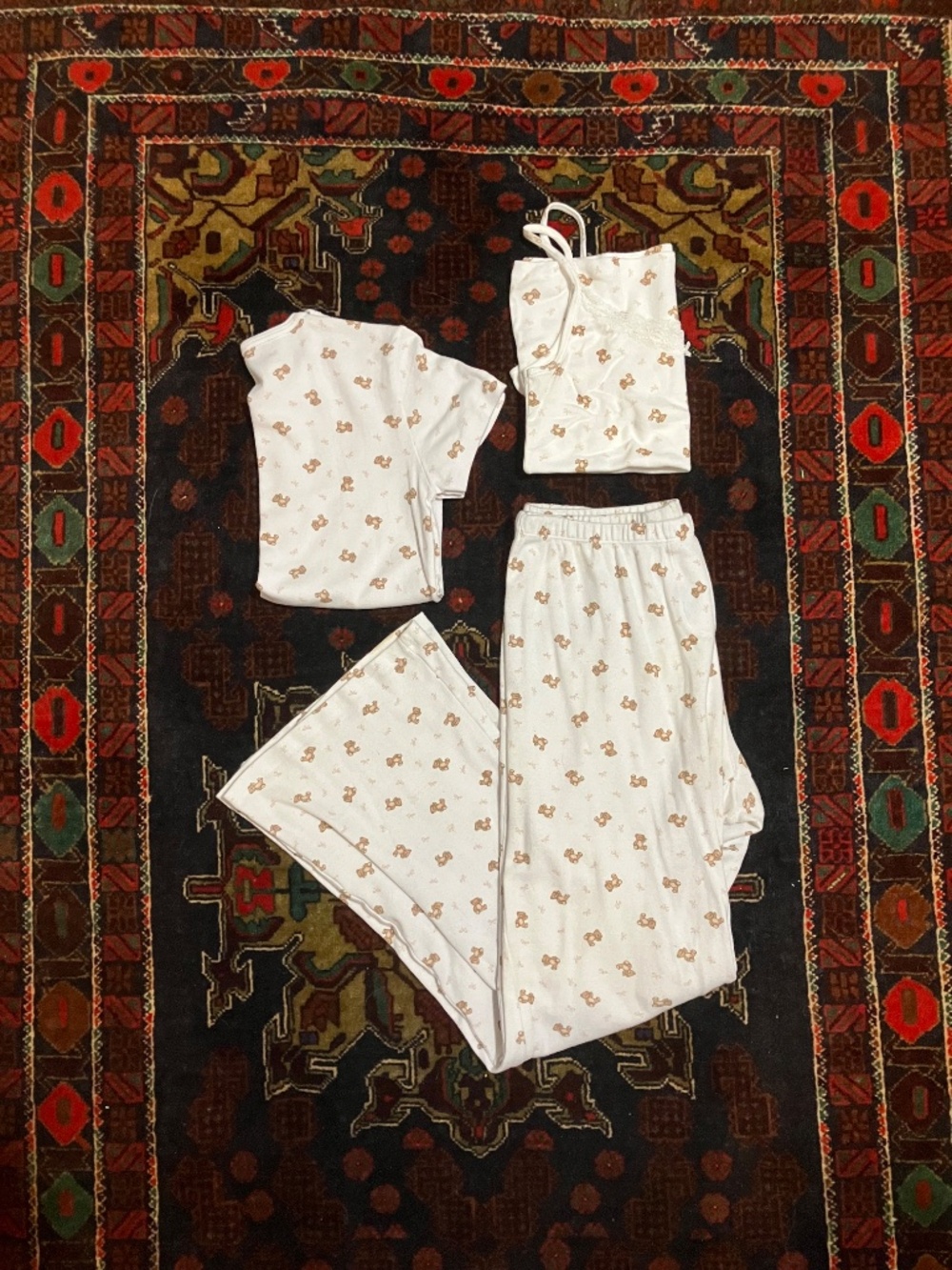 Brandy Teddy Bear Pajama 3 piece set (pants, tank, tshirt) - Picture 2 of 5
